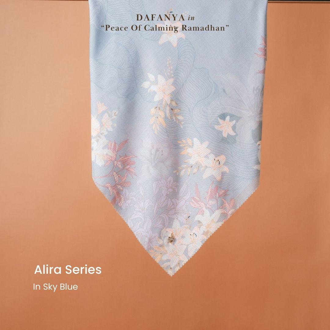 𝐃𝐀𝐅𝐀𝐍𝐘𝐀 - Alira Series Jilbab Motif Floral Kerudung Segi Empat Hijab Scarf bahan Voal Laser Cut