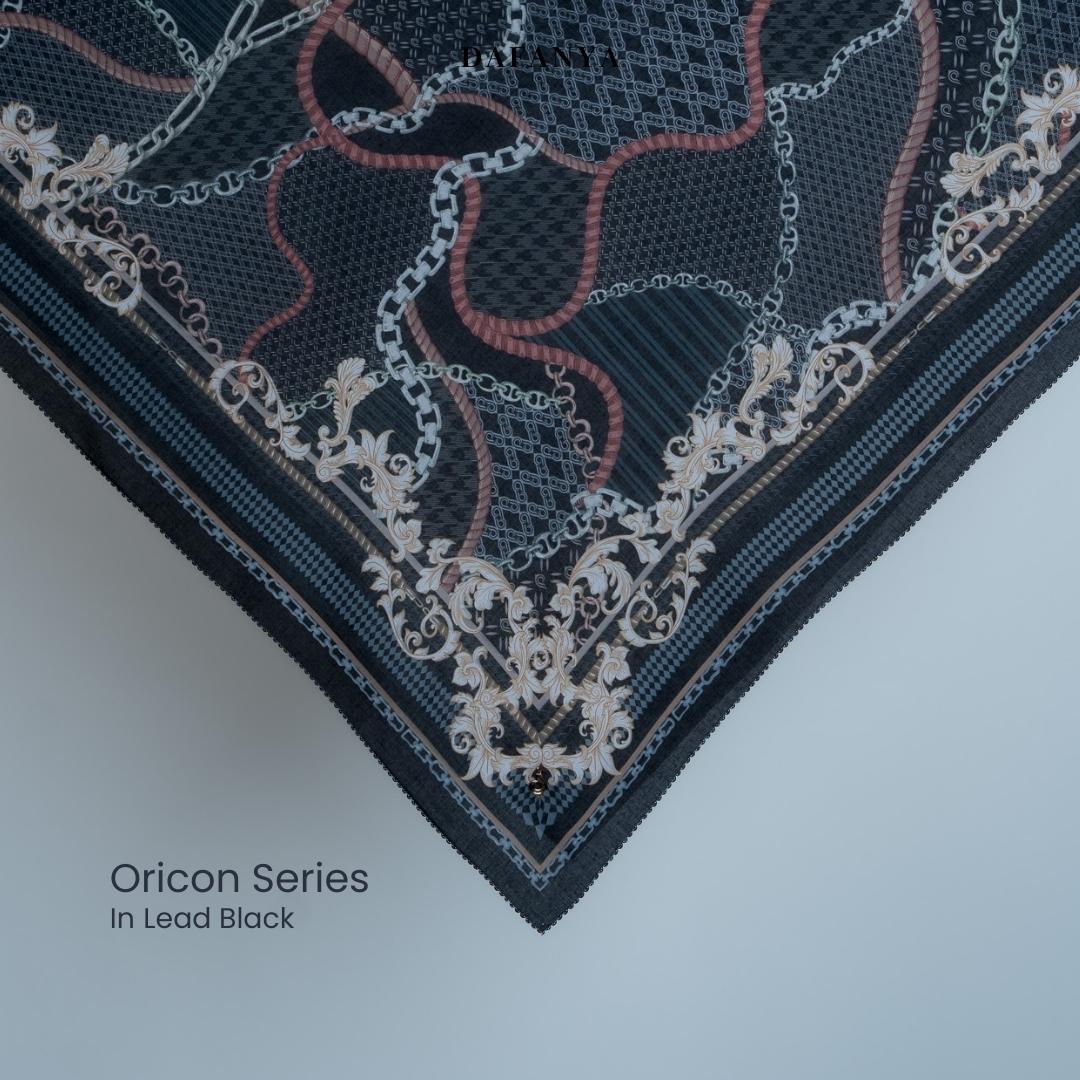 𝐃𝐀𝐅𝐀𝐍𝐘𝐀 - Oricon Series Jilbab Motif Monogram Kerudung Segi Empat Hijab Scarf bahan Voal Lasercut