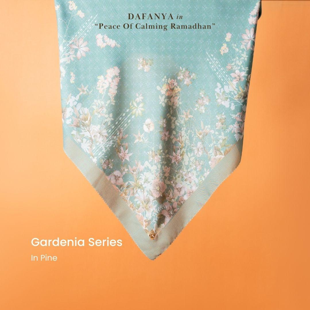 𝐃𝐀𝐅𝐀𝐍𝐘𝐀 - Gardenia Series Jilbab Motif Floral Kerudung Segi Empat Hijab Scarf bahan Voal Laser Cut