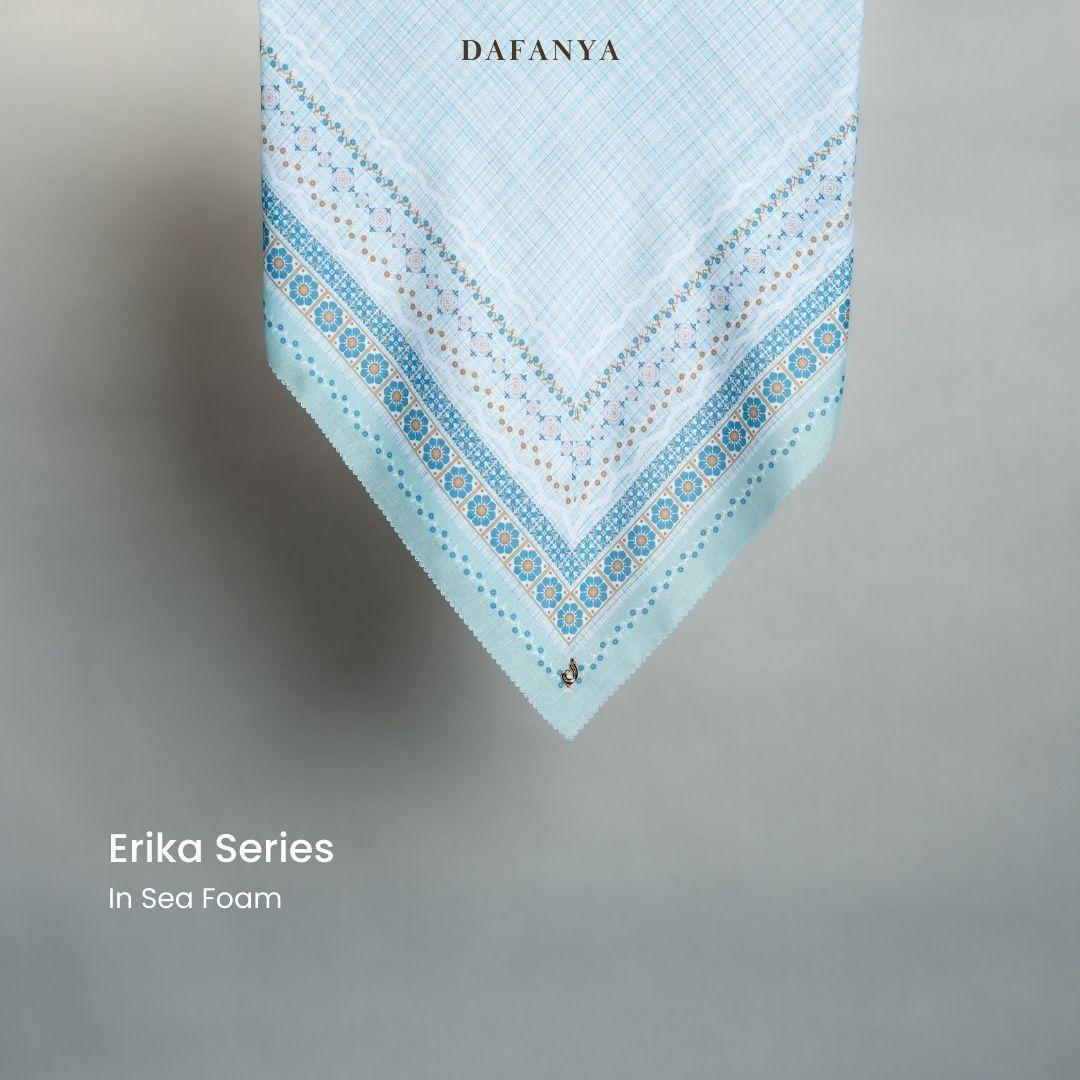 𝐃𝐀𝐅𝐀𝐍𝐘𝐀 - Erika Series Jilbab Motif Ethnic Kerudung Segi Empat Hijab Scarf bahan Voal Laser Cut