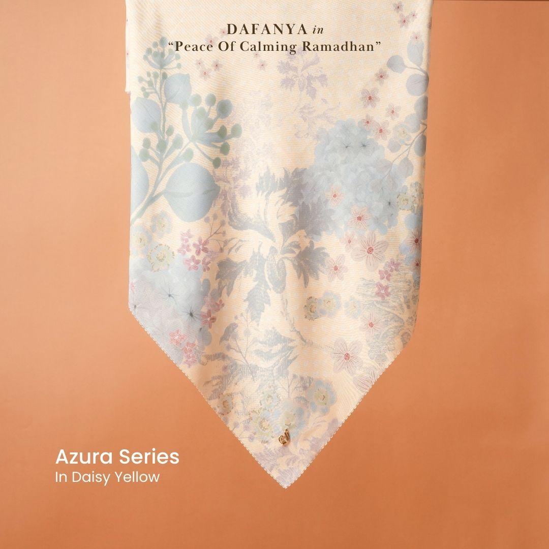 𝐃𝐀𝐅𝐀𝐍𝐘𝐀 - Azura Series Jilbab Motif Floral Kerudung Segi Empat Hijab Scarf bahan Voal Laser Cut