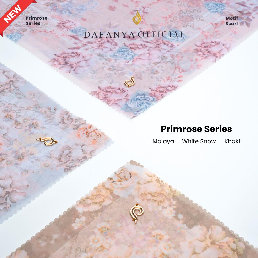 𝐃𝐀𝐅𝐀𝐍𝐘𝐀 - Primrose Series Jilbab Motif Floral Kerudung Segi Empat Hijab Scarf bahan Voal Laser Cut