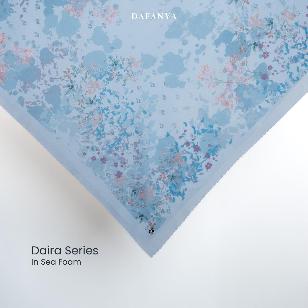 𝐃𝐀𝐅𝐀𝐍𝐘𝐀 - Daira Series Jilbab Motif Floral Kerudung Segi Empat Hijab Scarf bahan Voal Laser Cut