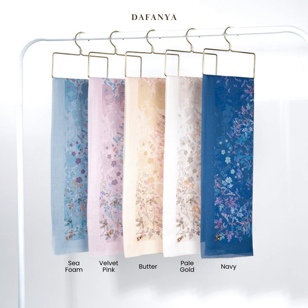 𝐃𝐀𝐅𝐀𝐍𝐘𝐀 - Daira Series Jilbab Motif Floral Kerudung Segi Empat Hijab Scarf bahan Voal Laser Cut