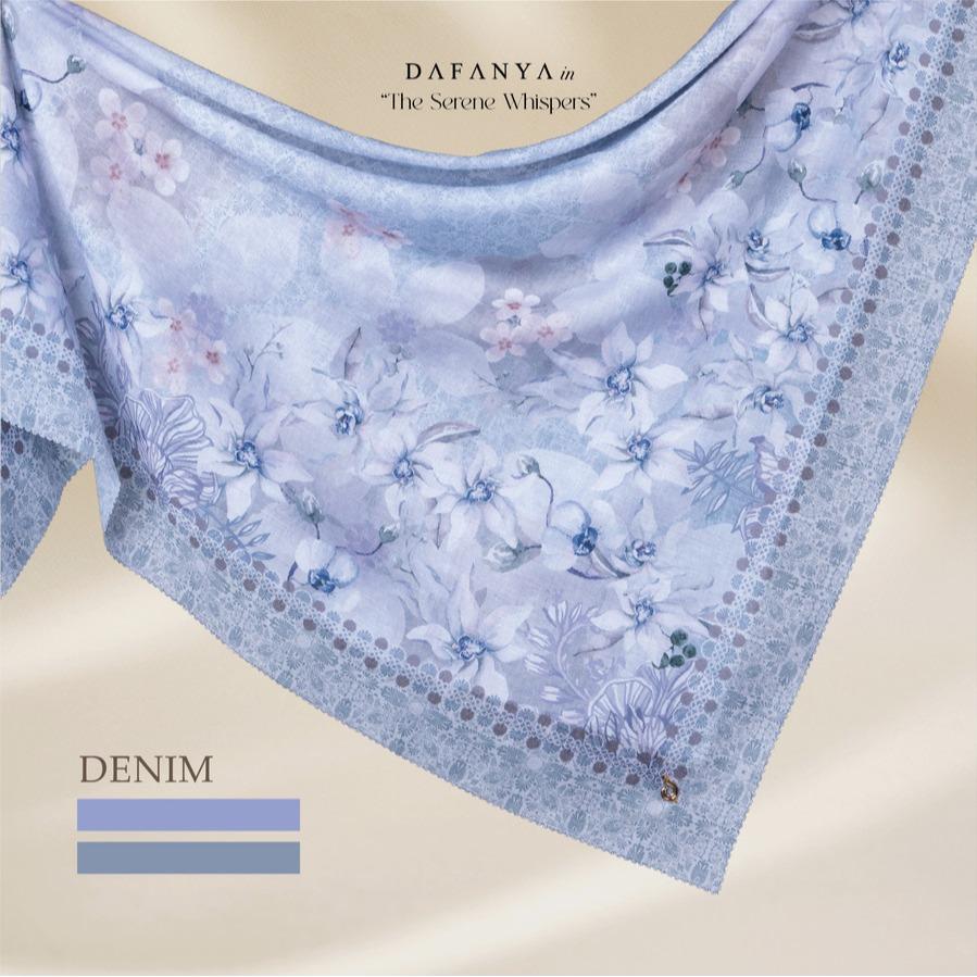 πππ
ππππ - Jardinia Series Jilbab Motif Floral Kerudung Segi Empat Hijab Scarf bahan Voal Laser Cut