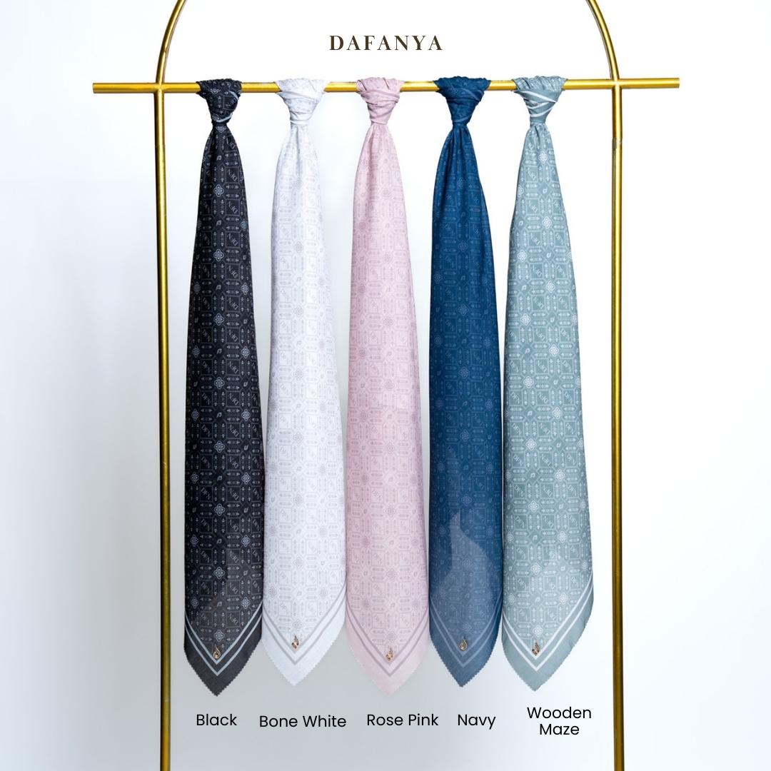 𝐃𝐀𝐅𝐀𝐍𝐘𝐀 - Faye Series Jilbab Motif Floral Kerudung Segi Empat Hijab Scarf bahan Voal Laser Cut segi empat
