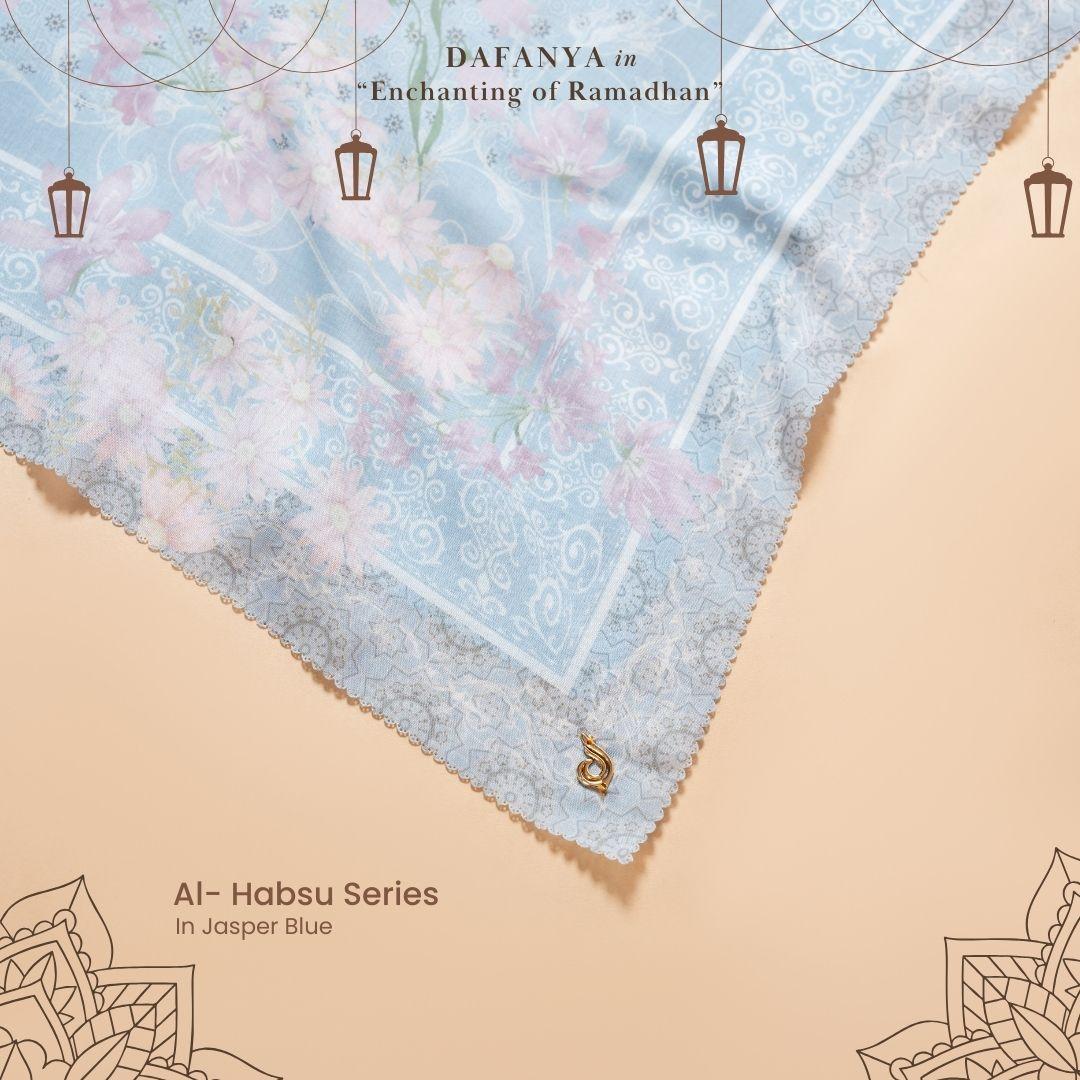 𝐃𝐀𝐅𝐀𝐍𝐘𝐀 - Al-Habsu Series Jilbab Motif Floral Kerudung Segi Empat Hijab Scarf bahan Voal Laser Cut