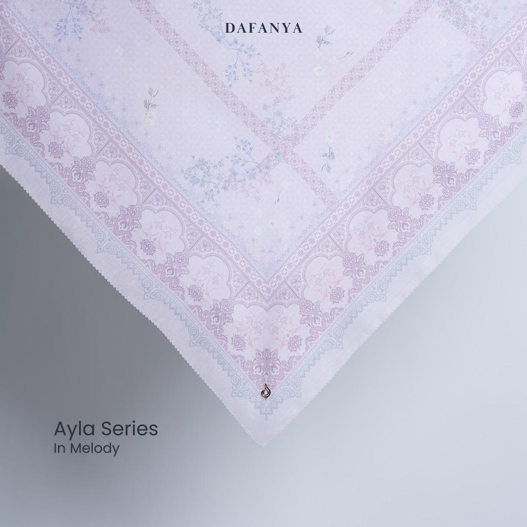 𝐃𝐀𝐅𝐀𝐍𝐘𝐀 - Ayla Series Jilbab Motif Ethnic Kerudung Segi Empat Hijab Scarf bahan Voal Laser Cut