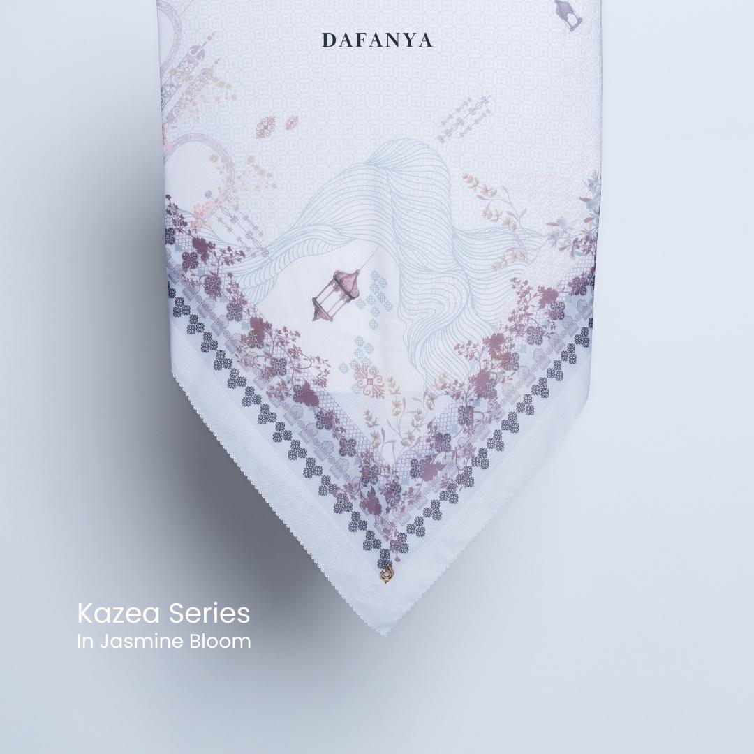 𝐃𝐀𝐅𝐀𝐍𝐘𝐀 - Kazea Series Jilbab Motif Floral Kerudung Segi Empat Hijab Scarf bahan Voal Laser Cut