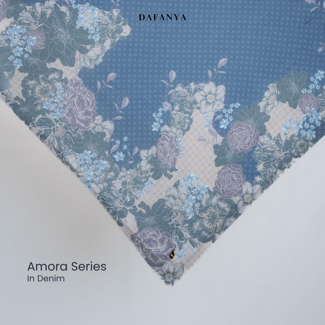 𝐃𝐀𝐅𝐀𝐍𝐘𝐀 - Amora Series Jilbab Motif Floral Kerudung Segi Empat Hijab Scarf bahan Voal Laser Cut
