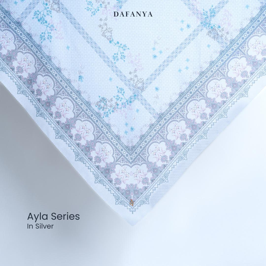 𝐃𝐀𝐅𝐀𝐍𝐘𝐀 - Ayla Series Jilbab Motif Ethnic Kerudung Segi Empat Hijab Scarf bahan Voal Laser Cut