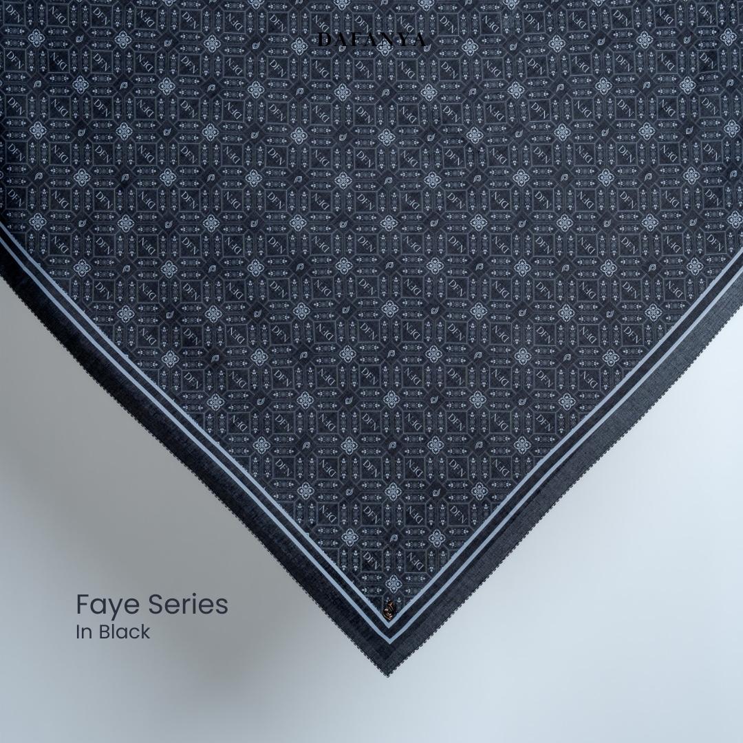 𝐃𝐀𝐅𝐀𝐍𝐘𝐀 - Faye Series Jilbab Motif Floral Kerudung Segi Empat Hijab Scarf bahan Voal Laser Cut segi empat