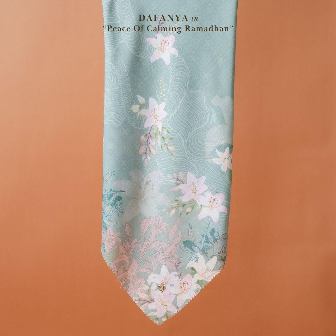 𝐃𝐀𝐅𝐀𝐍𝐘𝐀 - Alira Series Jilbab Motif Floral Kerudung Segi Empat Hijab Scarf bahan Voal Laser Cut
