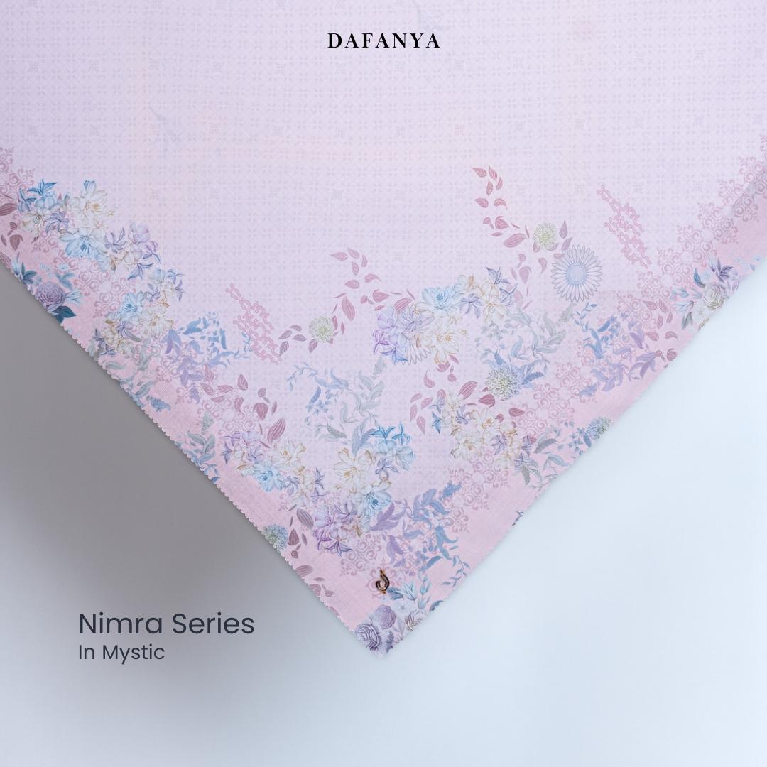 𝐃𝐀𝐅𝐀𝐍𝐘𝐀 - Nimra Series Jilbab Motif Floral Kerudung Segi Empat Hijab Scarf bahan Voal Laser Cut