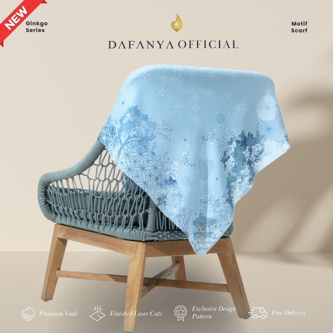 𝐃𝐀𝐅𝐀𝐍𝐘𝐀 - Ginkgo Series Jilbab Motif Floral Kerudung Segi Empat Hijab Scarf bahan Voal Laser Cut
