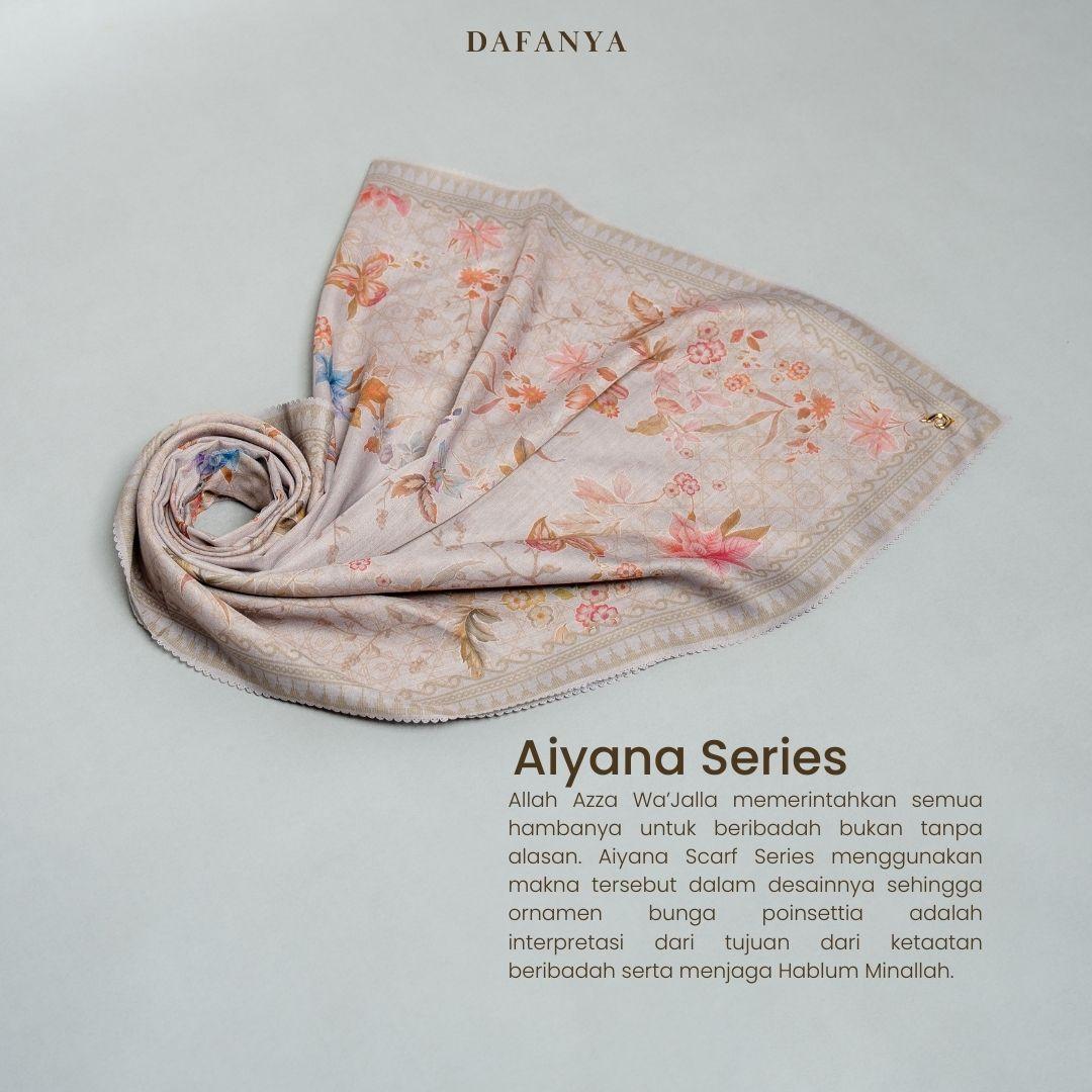 𝐃𝐀𝐅𝐀𝐍𝐘𝐀 - Aiyana Series Jilbab Motif Floral Kerudung Segi Empat Hijab Scarf bahan Voal Laser Cut