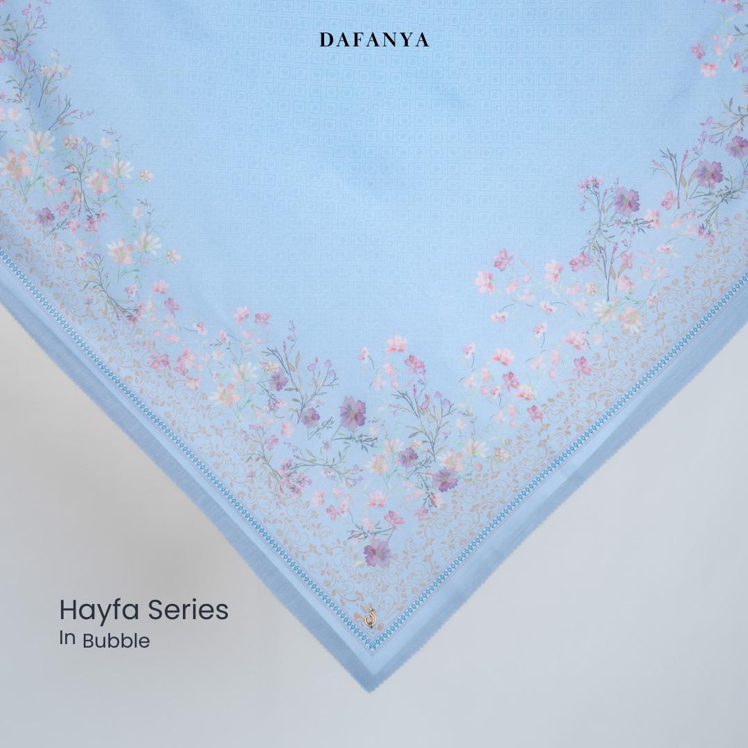 𝐃𝐀𝐅𝐀𝐍𝐘𝐀 - Hayfa Series Jilbab Motif Floral Kerudung Segi Empat Hijab Scarf bahan Voal Laser Cut