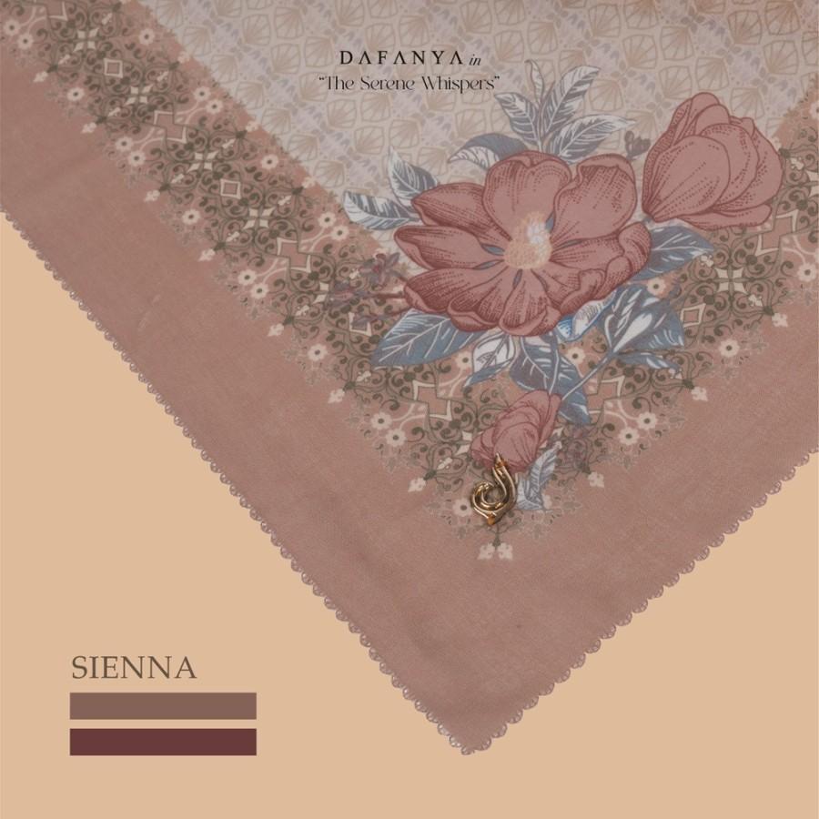 𝐃𝐀𝐅𝐀𝐍𝐘𝐀 - Sylvana Series Jilbab Motif Floral Kerudung Segi Empat Hijab Scarf bahan Voal Laser Cut