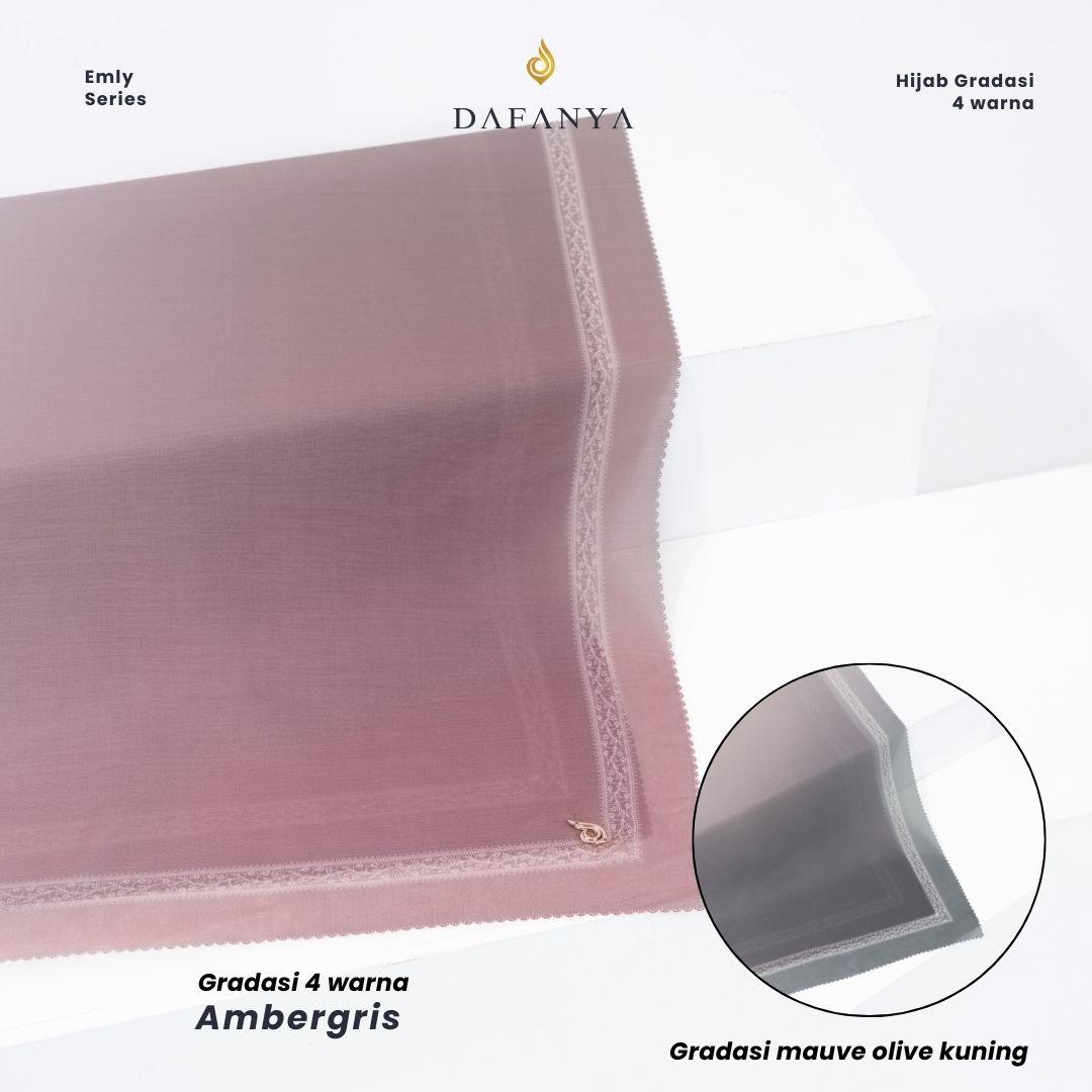 𝐃𝐀𝐅𝐀𝐍𝐘𝐀 - Emly Series Jilbab 4 Gradasi Kerudung Segi Empat Hijab Scarf bahan Voal Laser Cut