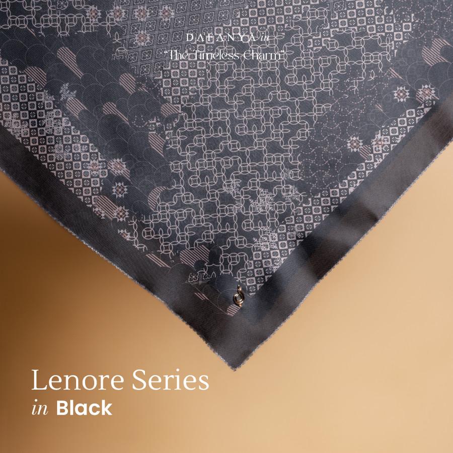 𝐃𝐀𝐅𝐀𝐍𝐘𝐀 - Lenore Series Jilbab Motif Ethnic Kerudung Segi Empat Hijab Scarf bahan Voal Laser Cut