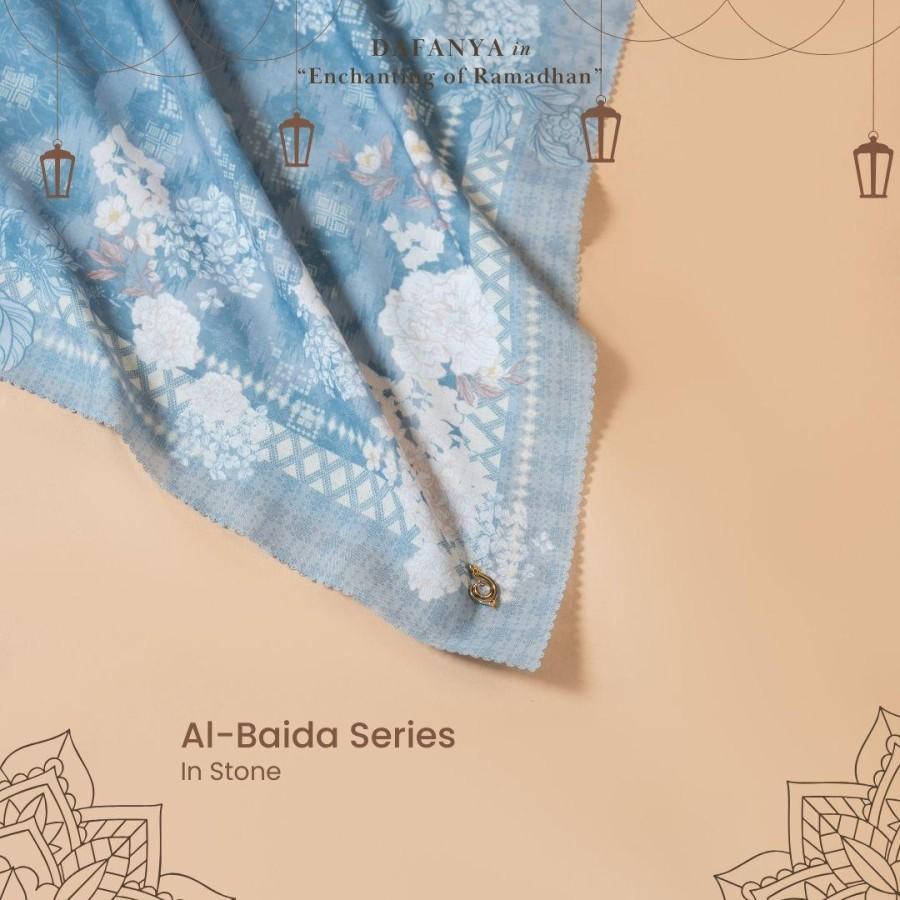 𝐃𝐀𝐅𝐀𝐍𝐘𝐀 - Al-Baida Series Jilbab Motif Floral Kerudung Segi Empat Hijab Scarf bahan Voal Laser Cut