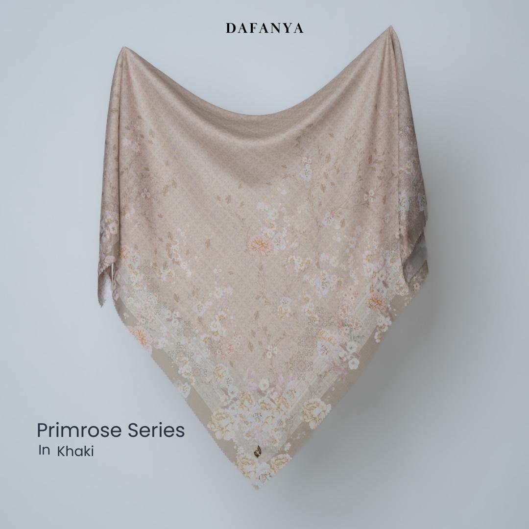 𝐃𝐀𝐅𝐀𝐍𝐘𝐀 - Primrose Series Jilbab Motif Floral Kerudung Segi Empat Hijab Scarf bahan Voal Laser Cut