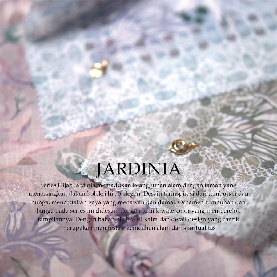 πππ
ππππ - Jardinia Series Jilbab Motif Floral Kerudung Segi Empat Hijab Scarf bahan Voal Laser Cut
