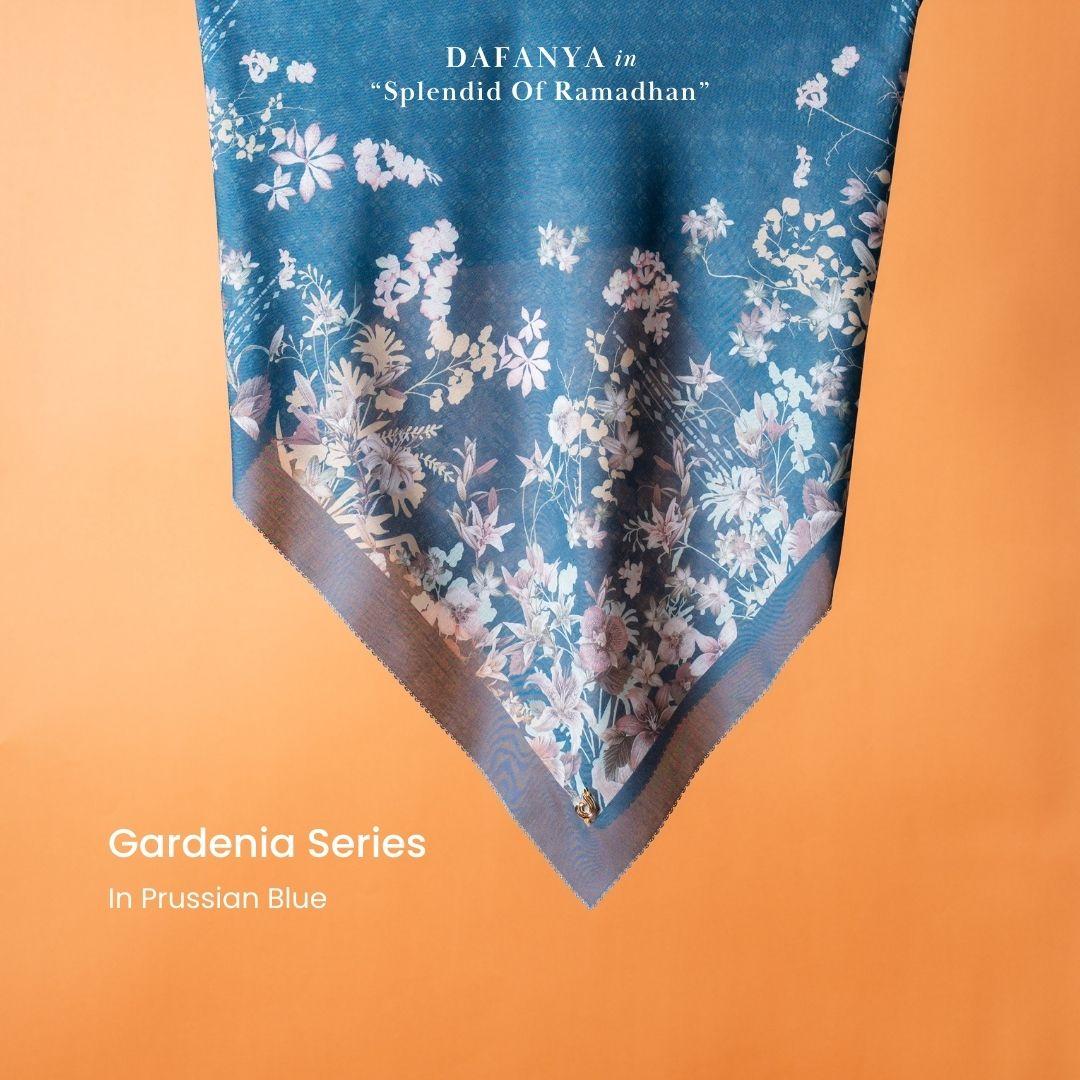 𝐃𝐀𝐅𝐀𝐍𝐘𝐀 - Gardenia Series Jilbab Motif Floral Kerudung Segi Empat Hijab Scarf bahan Voal Laser Cut
