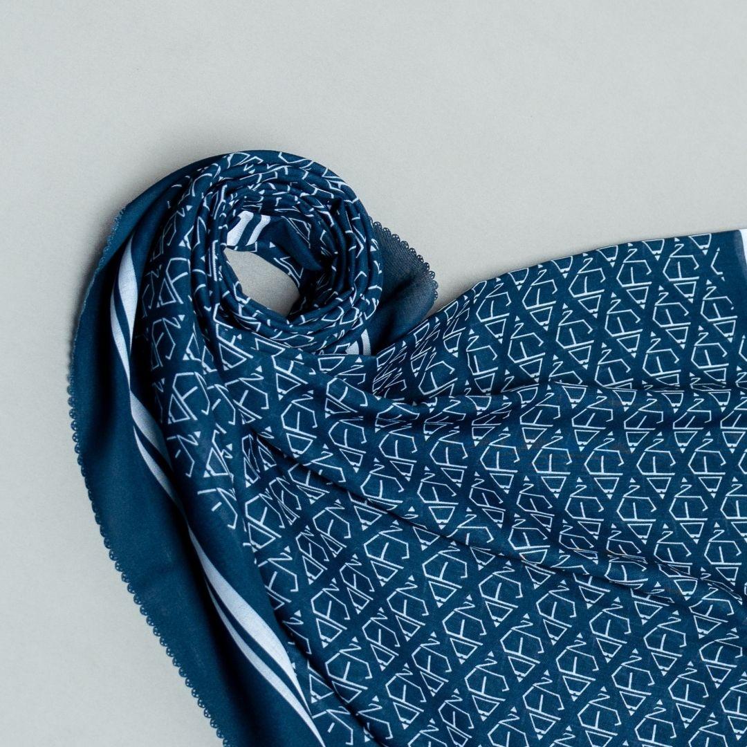 𝐃𝐀𝐅𝐀𝐍𝐘𝐀 - Luxia Series Jilbab Motif Monogram Kerudung Segi Empat Hijab Scarf bahan Voal Laser Cut