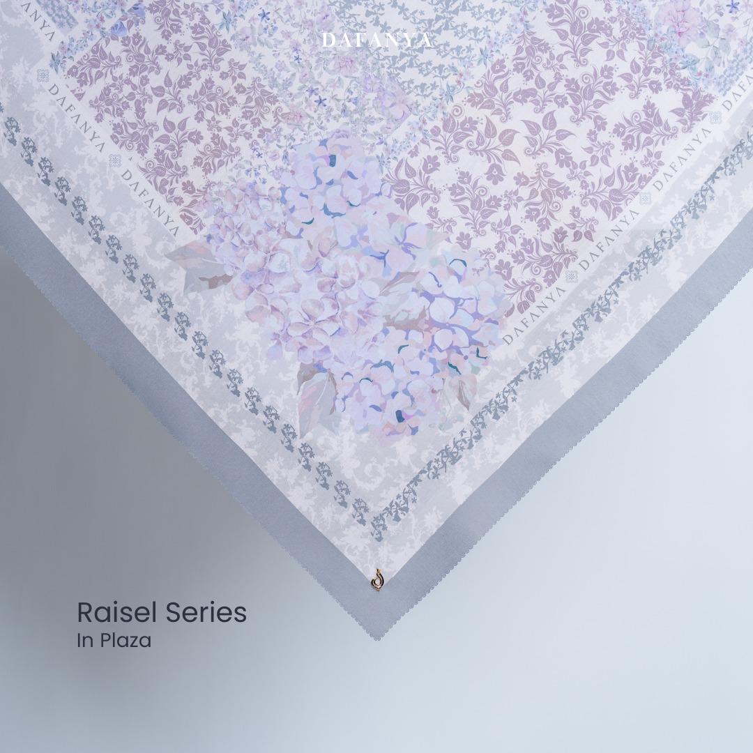 𝐃𝐀𝐅𝐀𝐍𝐘𝐀 - Raisel Series Jilbab Motif Floral Kerudung Segi Empat Hijab Scarf bahan Voal Laser Cut