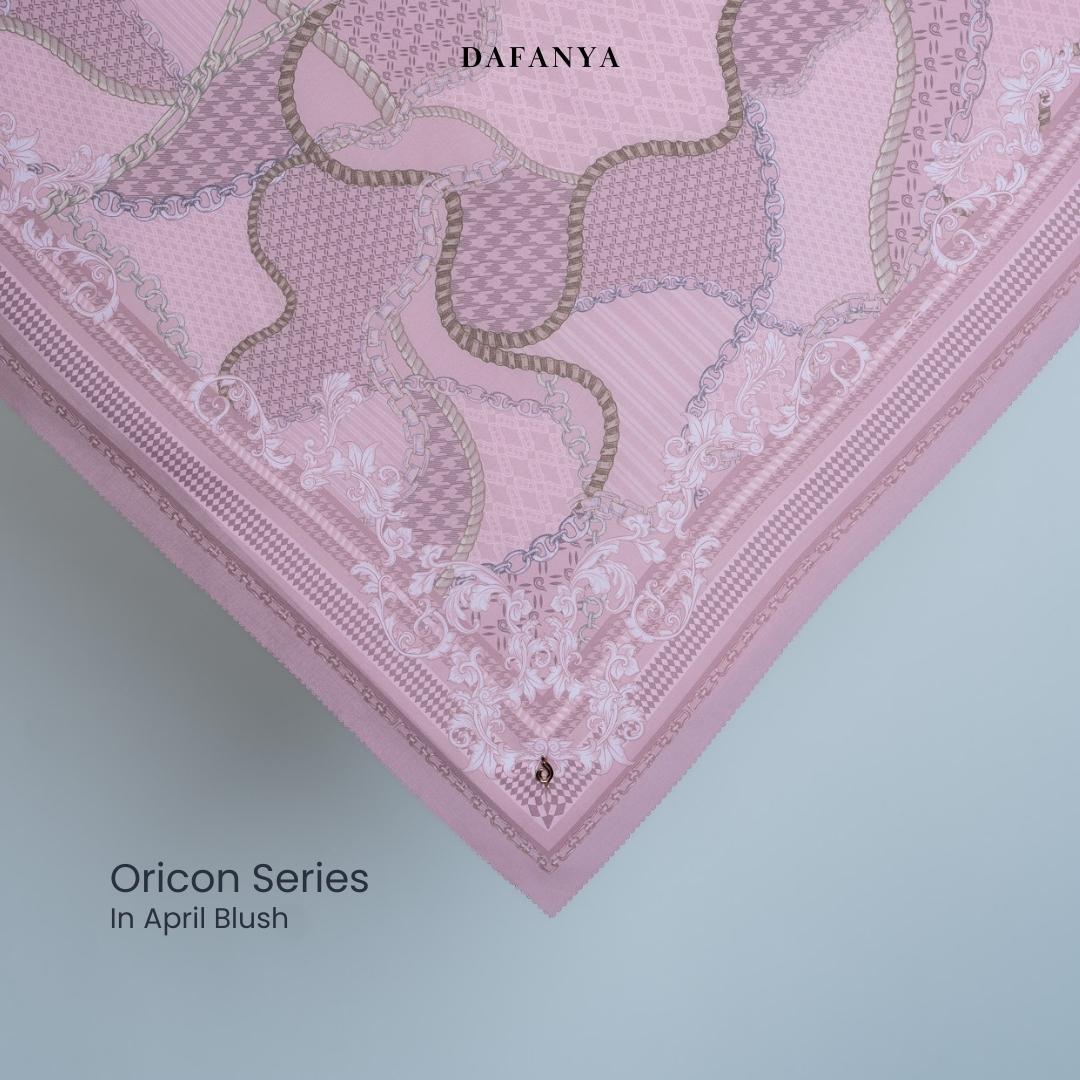 𝐃𝐀𝐅𝐀𝐍𝐘𝐀 - Oricon Series Jilbab Motif Monogram Kerudung Segi Empat Hijab Scarf bahan Voal Lasercut