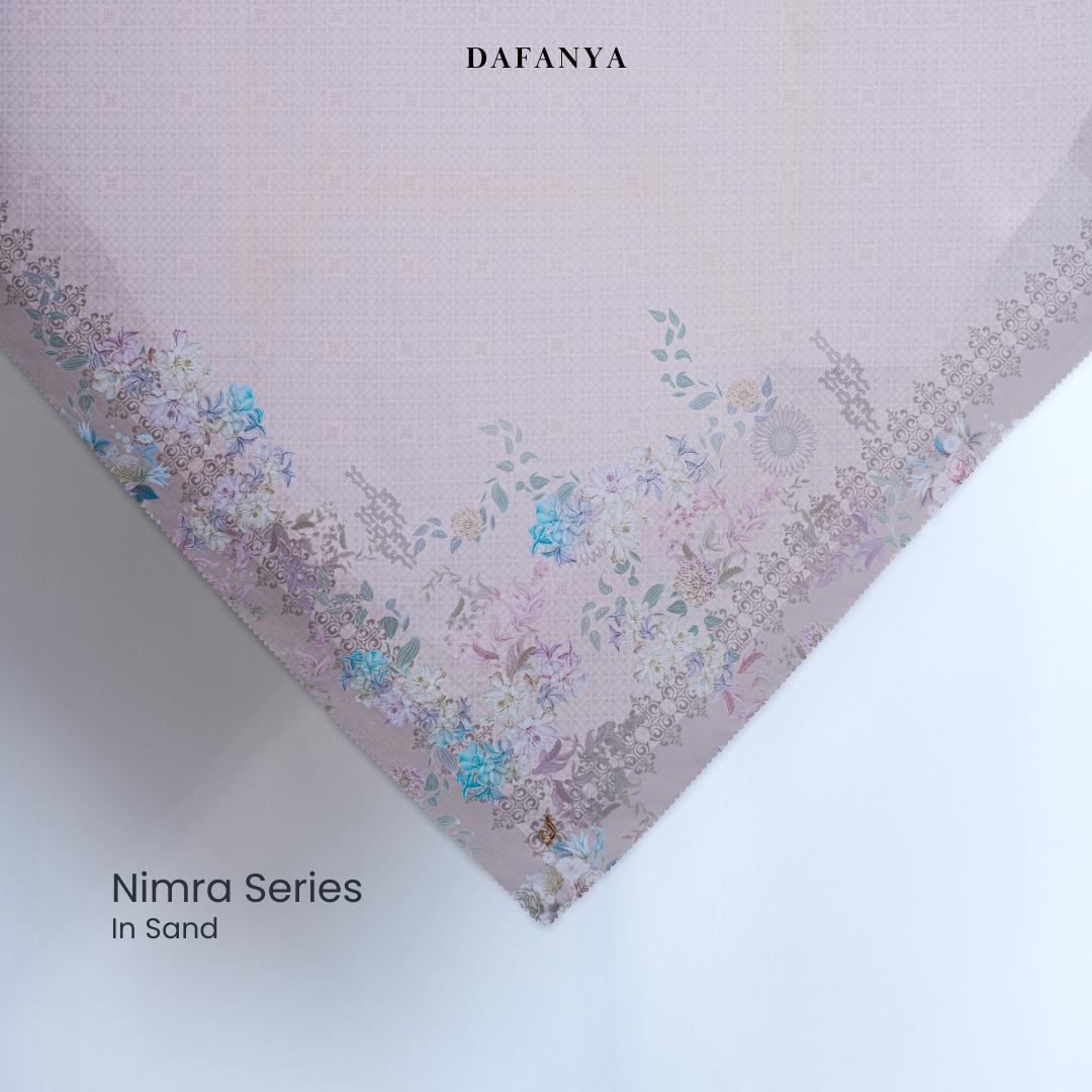 𝐃𝐀𝐅𝐀𝐍𝐘𝐀 - Nimra Series Jilbab Motif Floral Kerudung Segi Empat Hijab Scarf bahan Voal Laser Cut