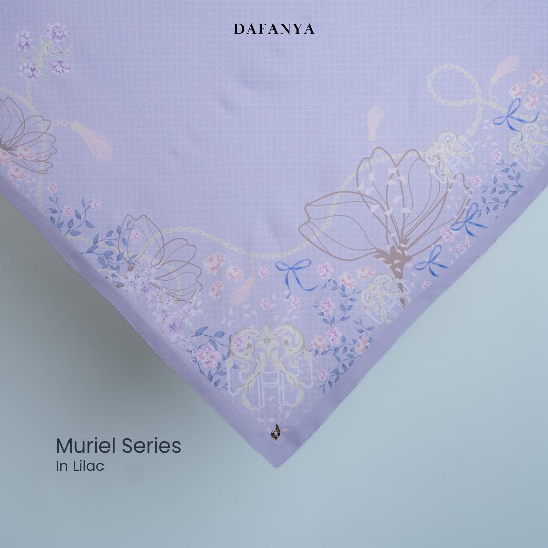 𝐃𝐀𝐅𝐀𝐍𝐘𝐀 - Muriel Series Jilbab Motif Floral Kerudung Segi Empat Hijab Scarf bahan Voal Laser Cut