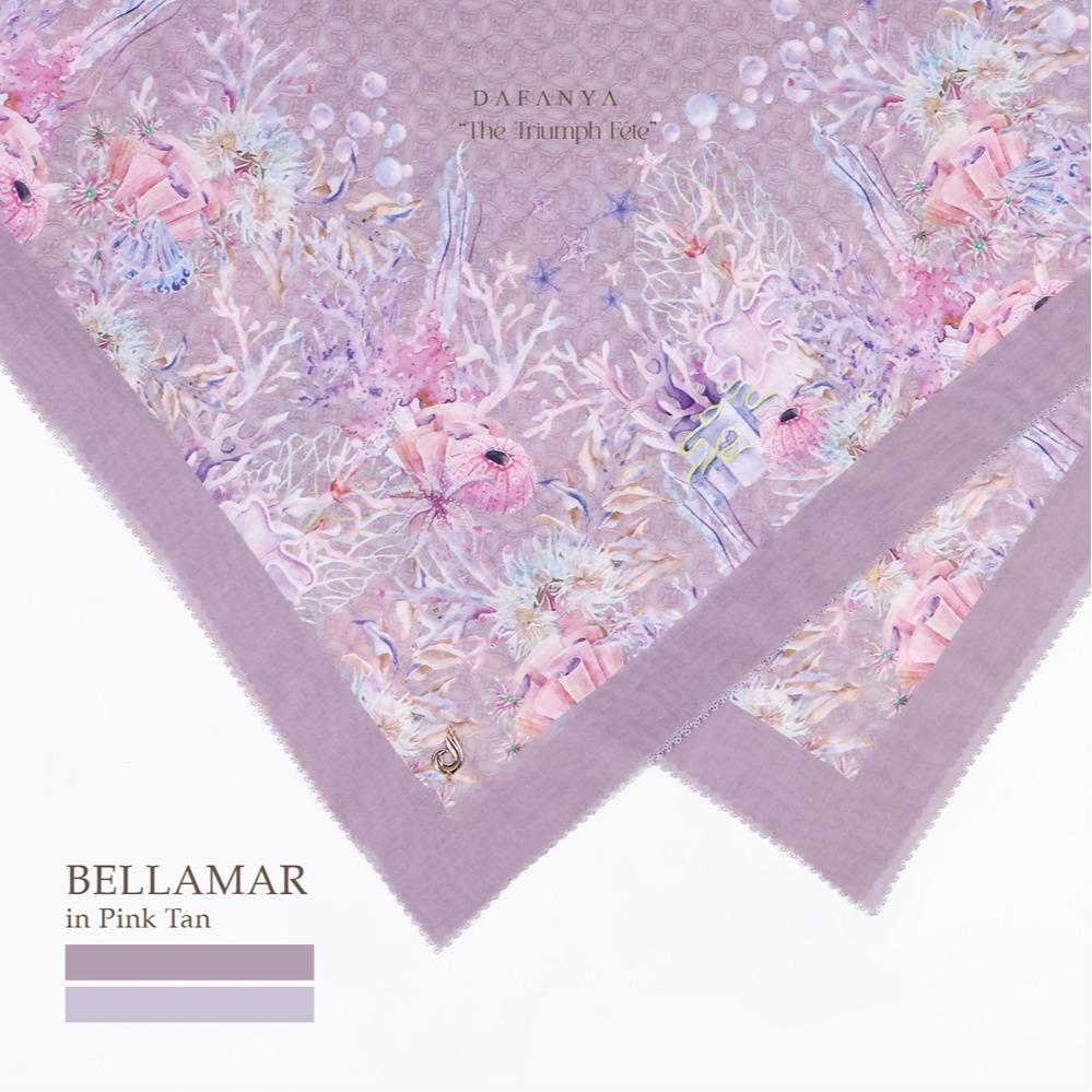 𝐃𝐀𝐅𝐀𝐍𝐘𝐀 - Bellamar Series Jilbab Motif Underwater Kerudung Segi Empat Hijab Scarf bahan Voal Laser Cut