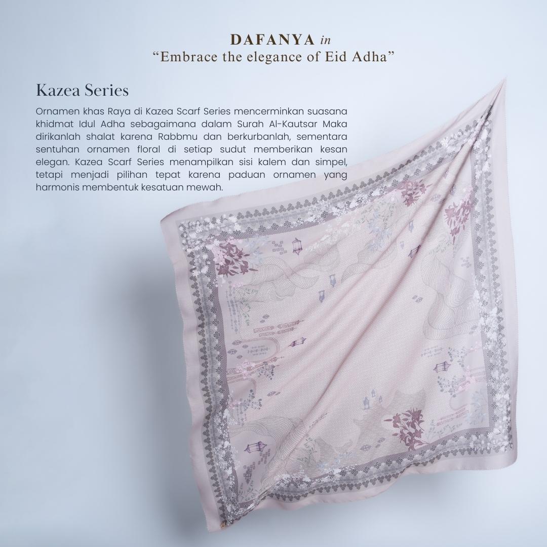 𝐃𝐀𝐅𝐀𝐍𝐘𝐀 - Kazea Series Jilbab Motif Floral Kerudung Segi Empat Hijab Scarf bahan Voal Laser Cut
