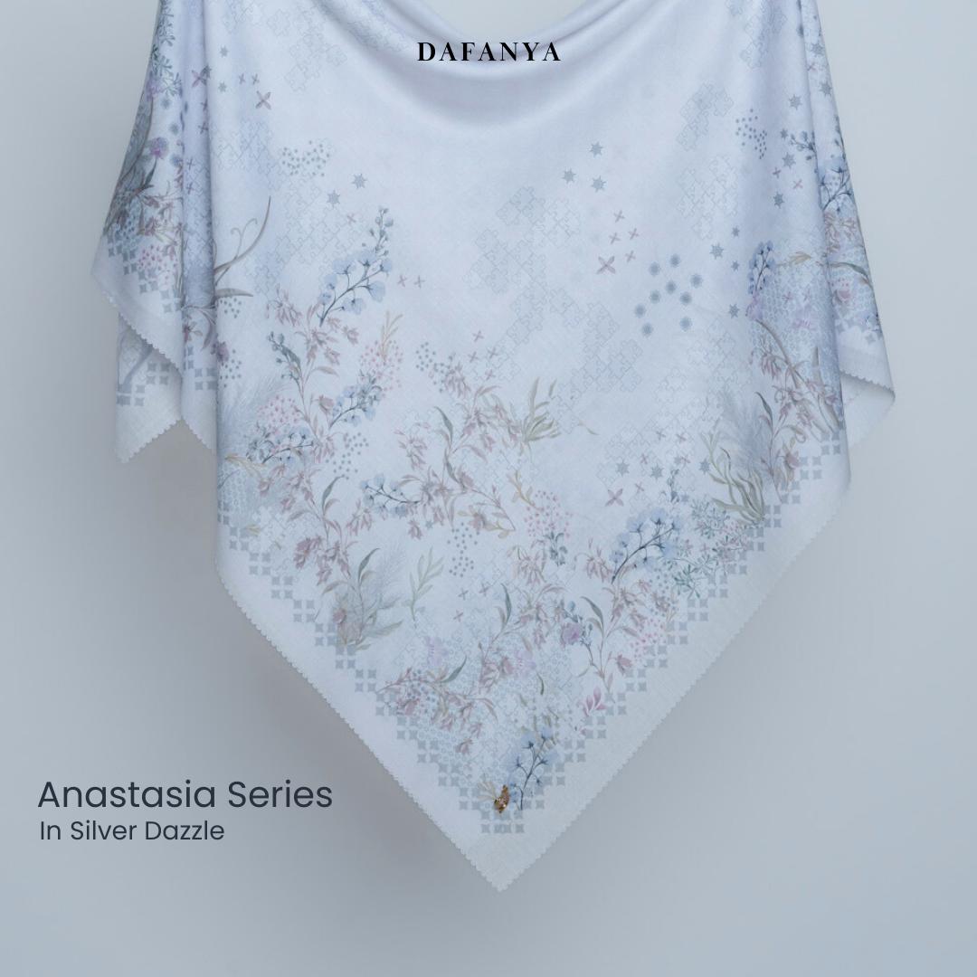 𝐃𝐀𝐅𝐀𝐍𝐘𝐀 - Anastasia Series Jilbab Motif Floral Kerudung Segi Empat Hijab Scarf bahan Voal Laser Cut