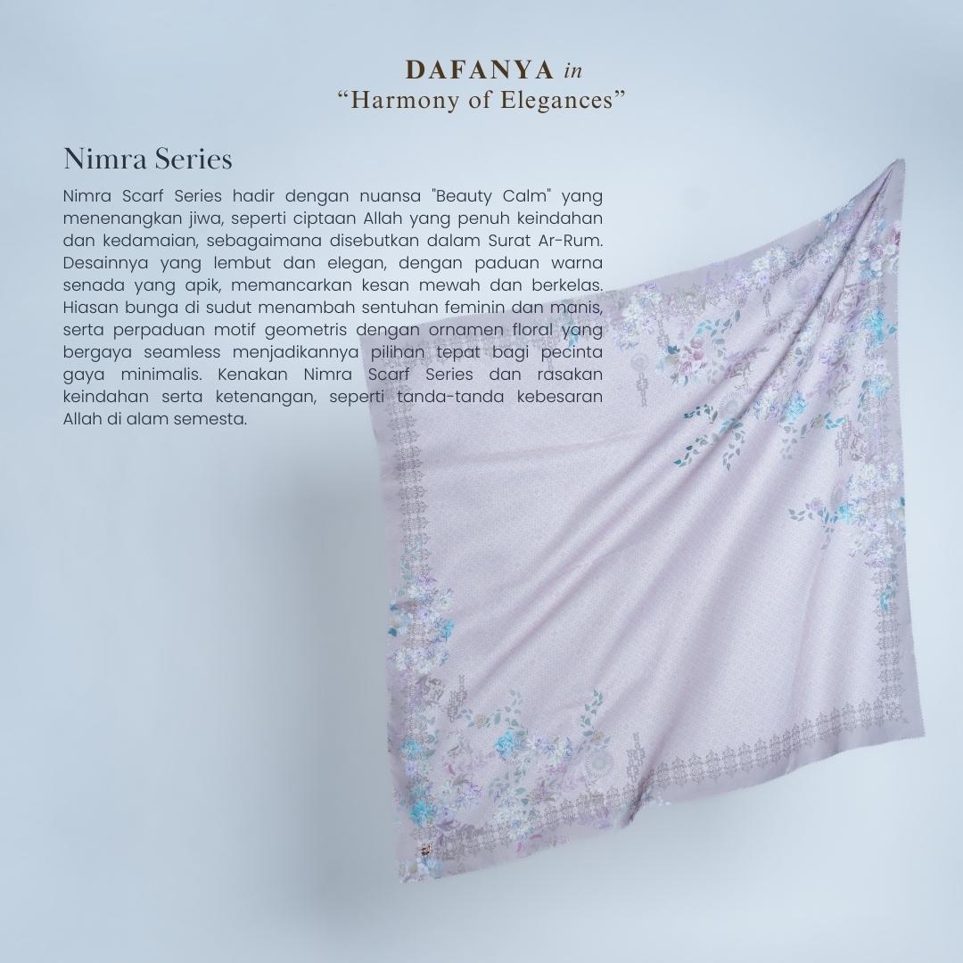 𝐃𝐀𝐅𝐀𝐍𝐘𝐀 - Nimra Series Jilbab Motif Floral Kerudung Segi Empat Hijab Scarf bahan Voal Laser Cut