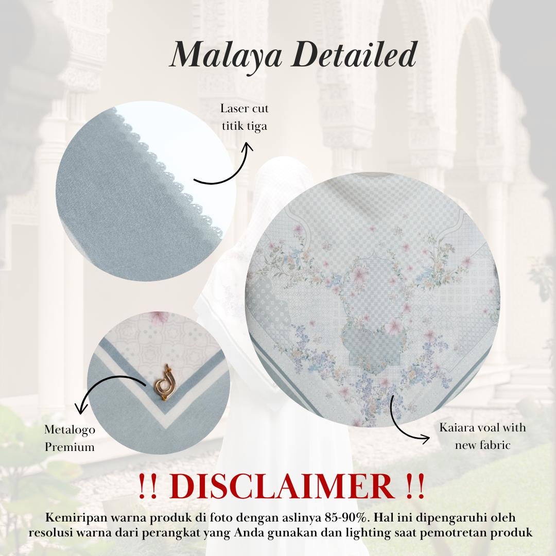 𝐃𝐀𝐅𝐀𝐍𝐘𝐀 - Malaya Series Jilbab Motif Floral Kerudung Segi Empat Hijab Scarf bahan Voal Laser Cut Rayafanya Edition