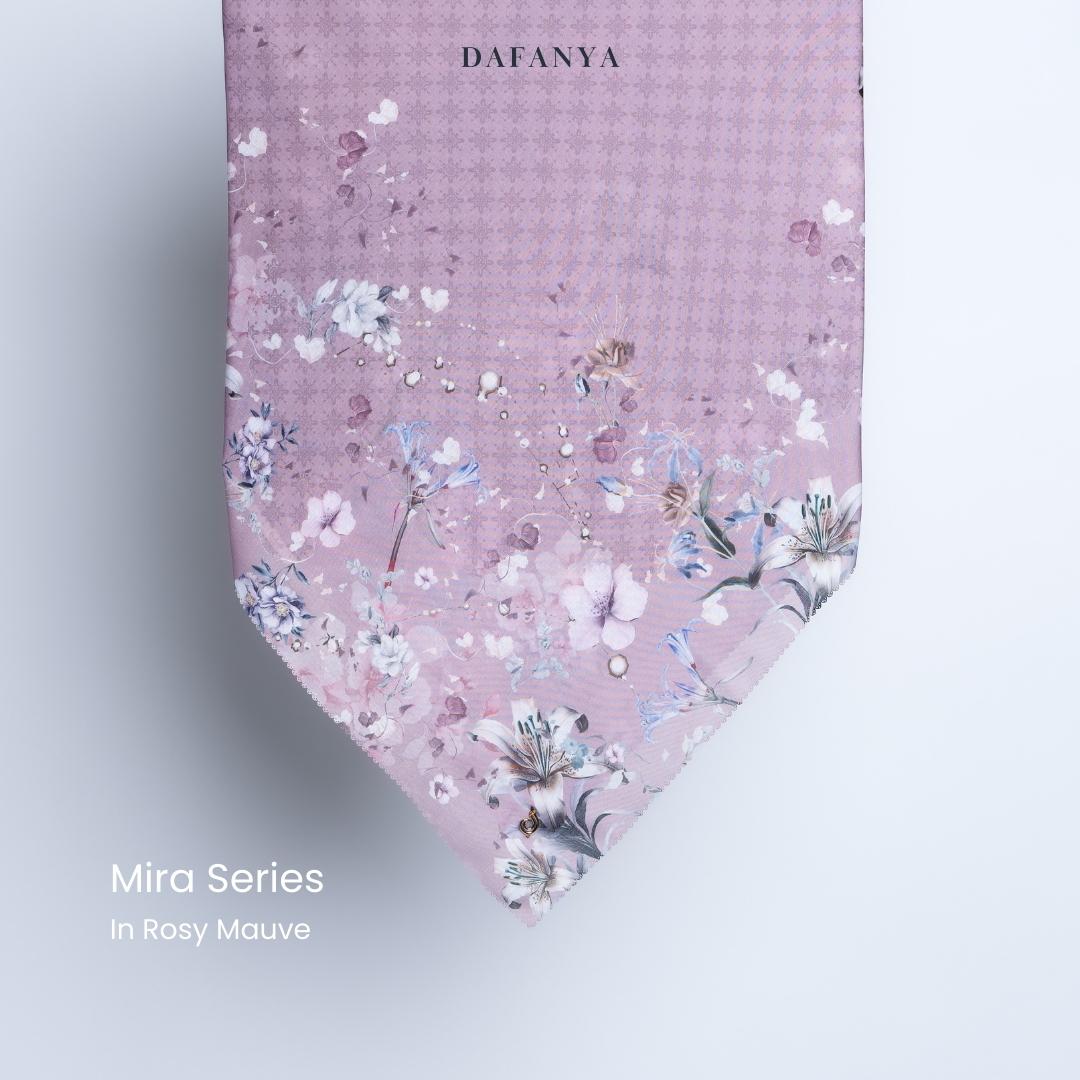 𝐃𝐀𝐅𝐀𝐍𝐘𝐀 - Mira Series Jilbab Motif Floral Kerudung Segi Empat Hijab Scarf bahan Voal Laser Cut