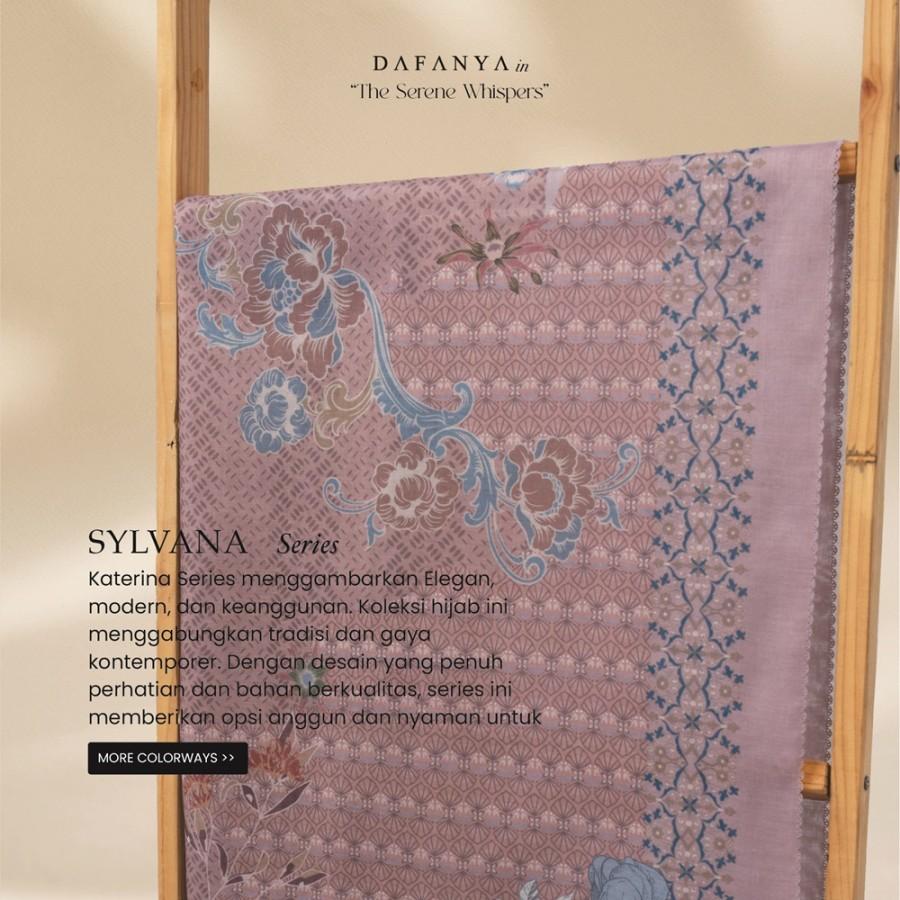 𝐃𝐀𝐅𝐀𝐍𝐘𝐀 - Sylvana Series Jilbab Motif Floral Kerudung Segi Empat Hijab Scarf bahan Voal Laser Cut