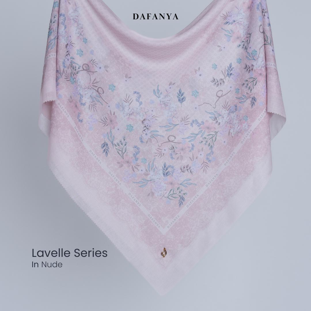 𝐃𝐀𝐅𝐀𝐍𝐘𝐀 - Lavelle Series Jilbab Motif Monogram Kerudung Segi Empat Hijab Scarf bahan Voal Laser Cut