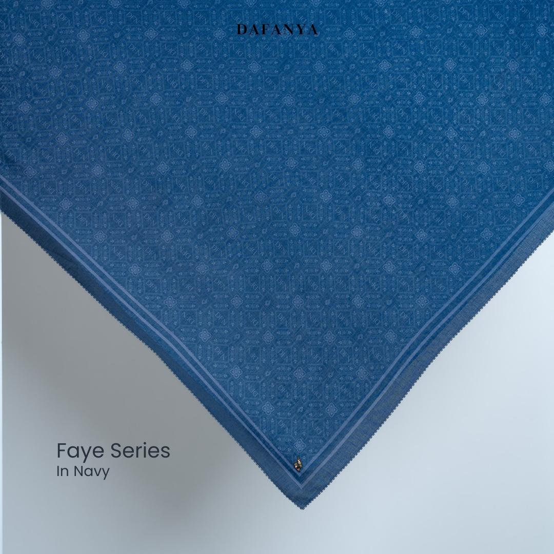 𝐃𝐀𝐅𝐀𝐍𝐘𝐀 - Faye Series Jilbab Motif Floral Kerudung Segi Empat Hijab Scarf bahan Voal Laser Cut segi empat
