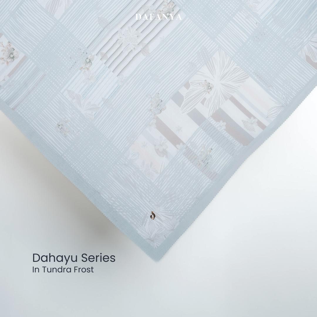 𝐃𝐀𝐅𝐀𝐍𝐘𝐀 - Dahayu Series Jilbab Motif Monogram Kerudung Segi Empat Hijab Scarf bahan Voal Laser Cut