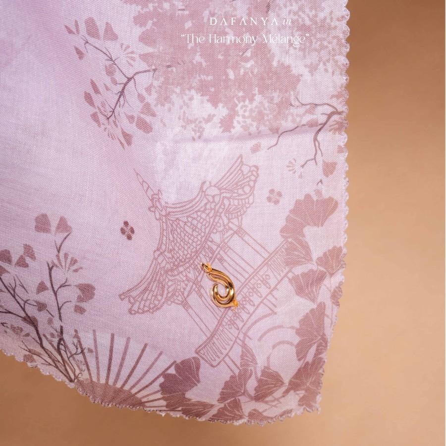 𝐃𝐀𝐅𝐀𝐍𝐘𝐀 - Ginkgo Series Jilbab Motif Floral Kerudung Segi Empat Hijab Scarf bahan Voal Laser Cut