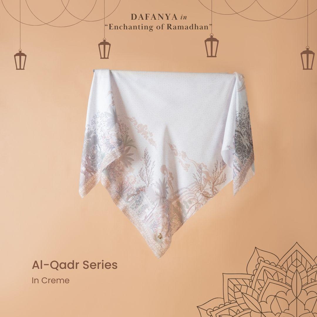 𝐃𝐀𝐅𝐀𝐍𝐘𝐀 - Al-Qadr Series Jilbab Motif Floral Kerudung Segi Empat Hijab Scarf bahan Voal Laser Cut