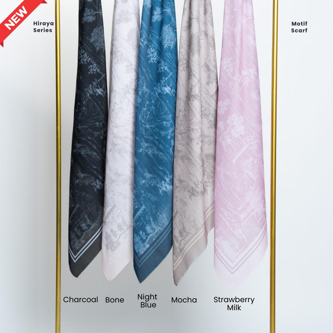 πππ
ππππ - Hiraya Series Jilbab Motif Twotone Kerudung Segi Empat Hijab Scarf bahan Voal Laser Cut