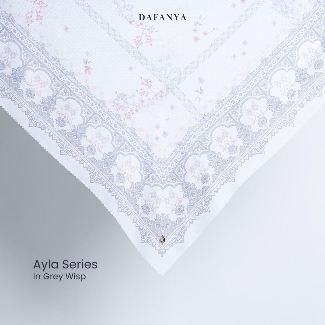 𝐃𝐀𝐅𝐀𝐍𝐘𝐀 - Ayla Series Jilbab Motif Ethnic Kerudung Segi Empat Hijab Scarf bahan Voal Laser Cut