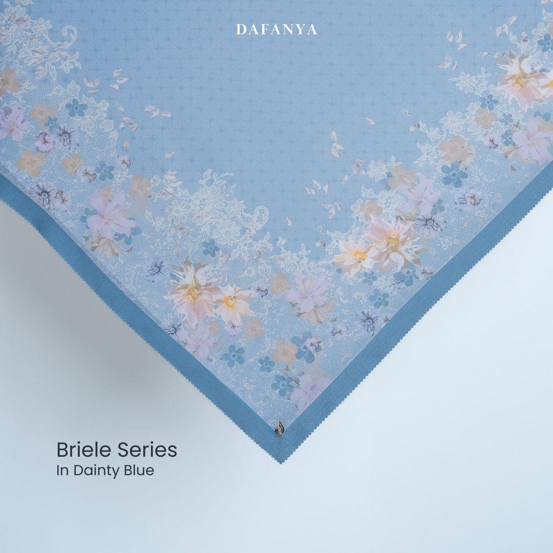 𝐃𝐀𝐅𝐀𝐍𝐘𝐀 - Brielle Series Jilbab Motif Floral Kerudung Segi Empat Hijab Scarf bahan Voal Laser Cut