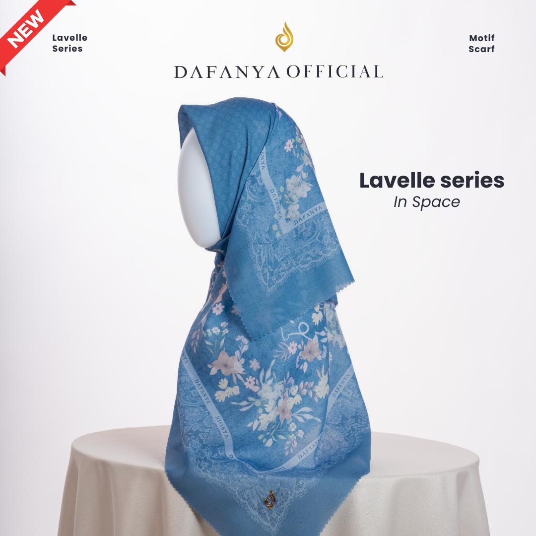 𝐃𝐀𝐅𝐀𝐍𝐘𝐀 - Lavelle Series Jilbab Motif Monogram Kerudung Segi Empat Hijab Scarf bahan Voal Laser Cut