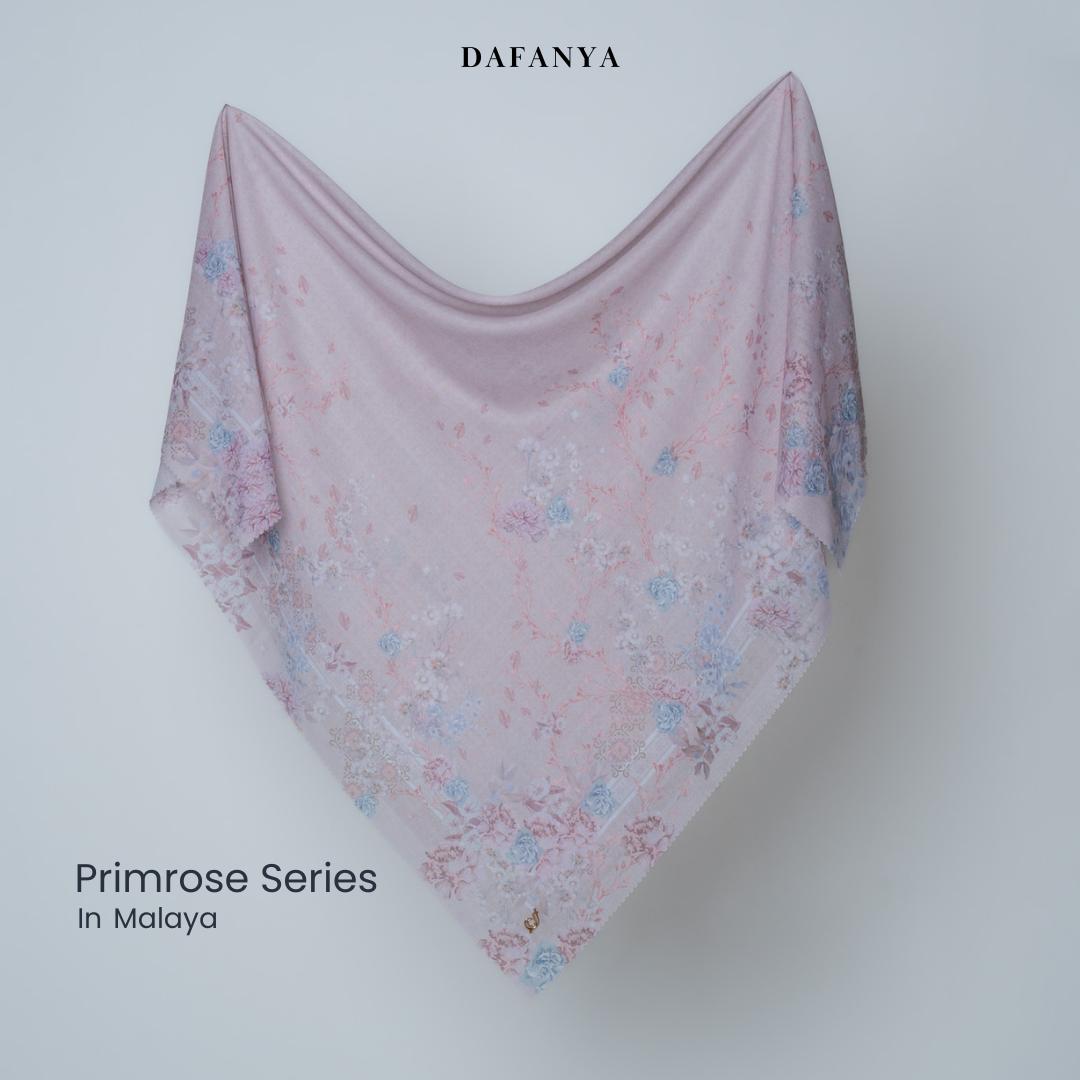 𝐃𝐀𝐅𝐀𝐍𝐘𝐀 - Primrose Series Jilbab Motif Floral Kerudung Segi Empat Hijab Scarf bahan Voal Laser Cut